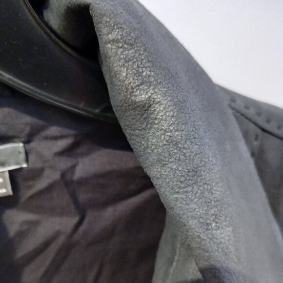 Vince Paper Goat Leather Scuba Jacket - Picture 9 of 12